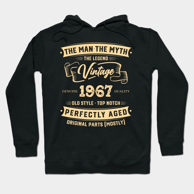 The Legend Vintage 1967 Perfectly Aged Hoodie by Hsieh Claretta Art